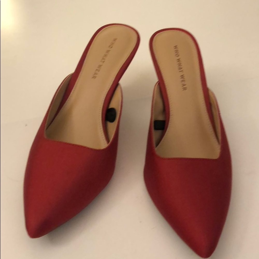Red kitten heels!  Great for the holidays/ summer